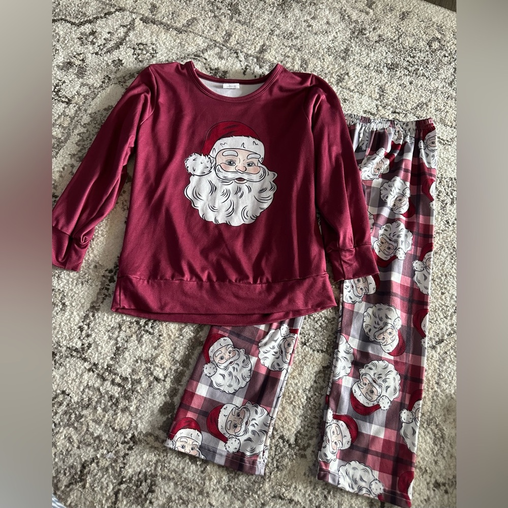 Santa Claus Kids Pajamas Set - Red